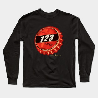 Vintage 123 Beer Bottlecap Long Sleeve T-Shirt